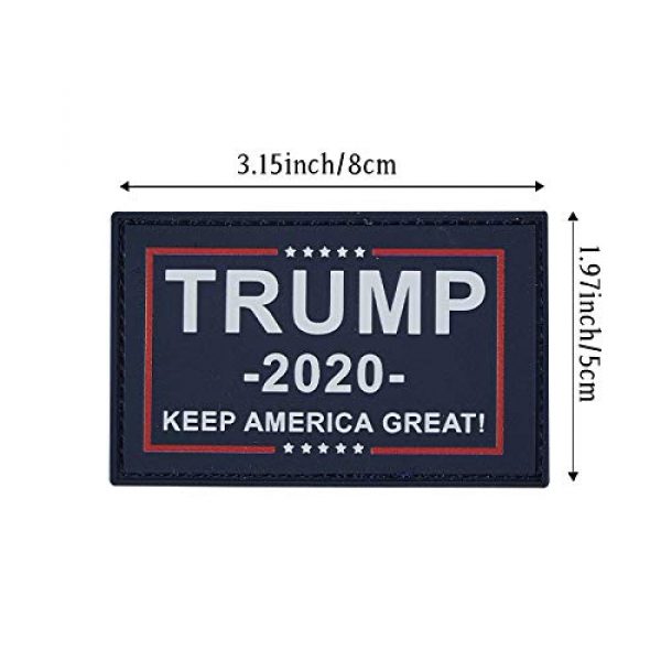 GentleGirl.USA Airsoft Morale Patch 2 GentleGirl.USA US American 2020 Donald Trump President Flags Patch with Velcro, USA Donald Trump Flags Personality Tactical PVC Hook Patch,Suitable for Military Clothes, Hats, Tactical Bags, Jackets