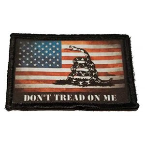 RedheadedTshirts Airsoft Morale Patch 1 USA Gadsden Flag Morale Patch -Made in The USA- Tactical Army 2x3 Hook and Loop Patch Chris Pratt