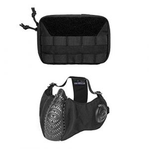 OneTigris Tactical Pouch 1 OneTigris MOLLE Tool Pouch & Airsoft Mask (Black)