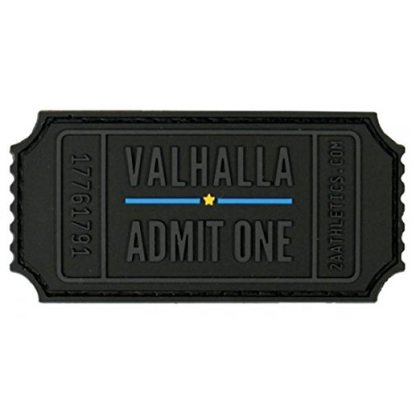 Violent Little Machine Shop Airsoft Morale Patch 1 Violent Little Machine Shop"Valhalla Admit One" Velcro Backed Morale Patch Blue