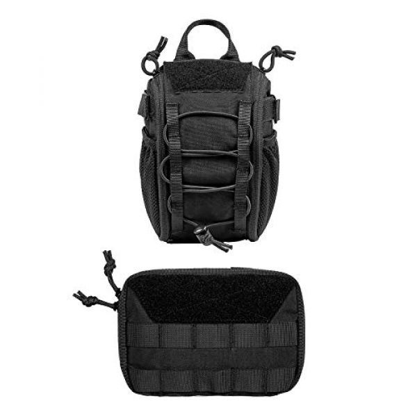 OneTigris Tactical Pouch 1 OneTigris MOLLE Admin Pouch & Empty IFAK Pouch (Black)