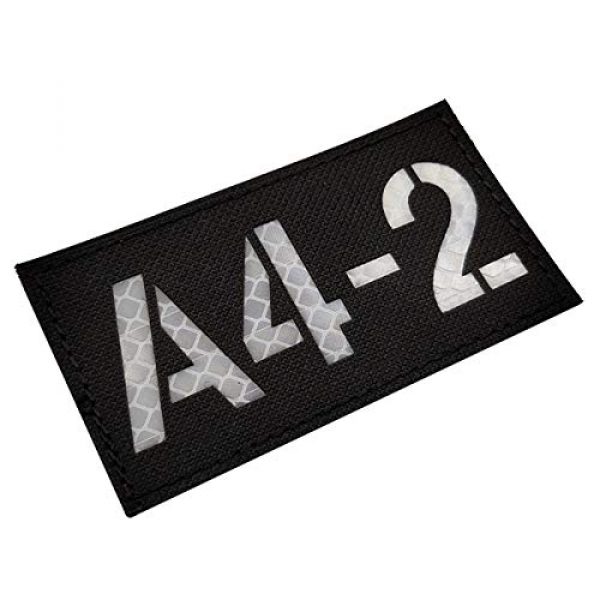 ODSP Airsoft Morale Patch 7 Infrared IR Call Sign Reflective Patch, Customizable A4-2 Team Personalized Emblem Tactical Military Tactical Morale Patches Armband Badges for Clothing Accessory Backpack 3.54 x 1.97 Inch, 2 Pieces
