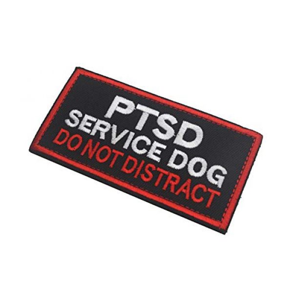 Zhikang68 Airsoft Morale Patch 3 Service Dog PTSD Patch Vests/Harnesses Do Not Distract Applique Embroidered Fastener Hook & Loop Emblem Military Tactical Army Morale Patches for Dogs and Pets