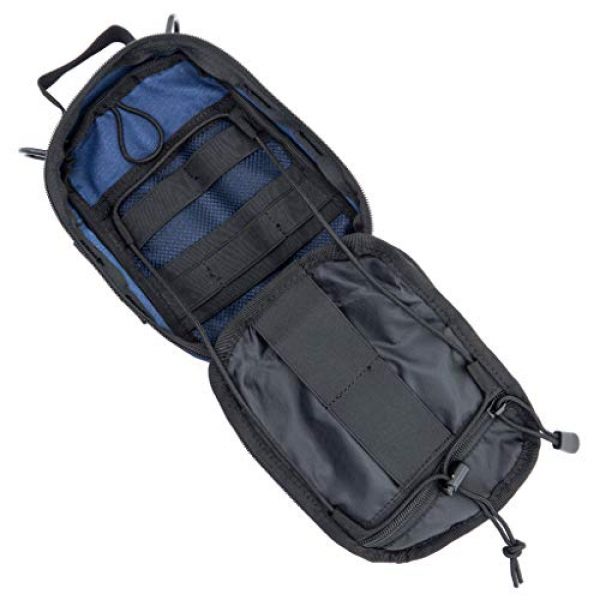 LINE2design Tactical Pouch 4 LINE2design First Aid (Ifak) Molle Pouch - EMT Emergency Medical Trauma Bag Outdoor Tactical EDC Rescue Utility Gear Pouch for Hiking Gunshot Stop Bleeding Includes USA Patch - Navy