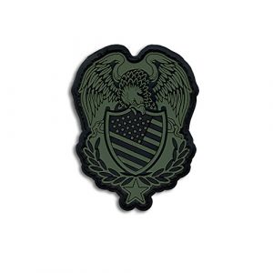 BASTION Airsoft Morale Patch 1 Bastion Tactical Combat Badge PVC Morale Patch Hook and Loop Patch - Eagle ODG