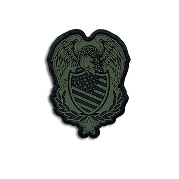 BASTION Airsoft Morale Patch 1 Bastion Tactical Combat Badge PVC Morale Patch Hook and Loop Patch - Eagle ODG