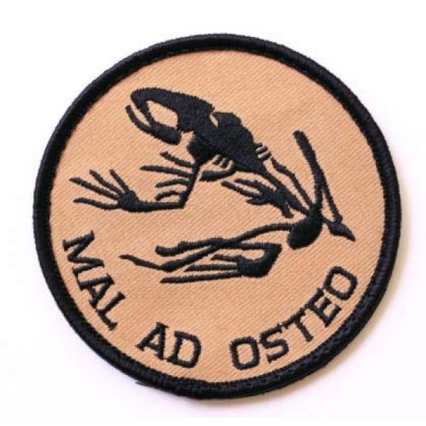 Tactical Embroidery Patch Airsoft Morale Patch 3 Frogman MAL AD Osteo Bad to The Bone Tactical Embroidery Patch Hook & Loop Morale Patch Military Patch for Clothing Accessory Backpack Armband (2pcs)