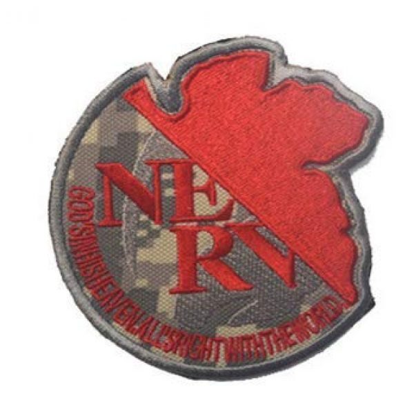 Tactical Embroidery Patch Airsoft Morale Patch 1 Evangelion Nerv Tactical Embroidery Patch Hook & Loop Morale Patch Military Patch for Clothing Accessory Backpack Armband (color1)