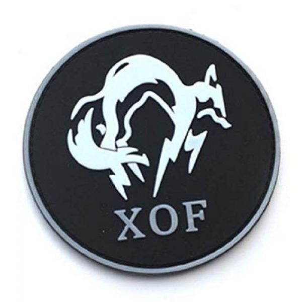 Tactical PVC Patch Airsoft Morale Patch 2 MGS Metal Gear Solid Fox Hound Logo PS4 PVC Military Tactical Morale Patch Badges Emblem Applique Hook Patches for Clothes Backpack Accessories