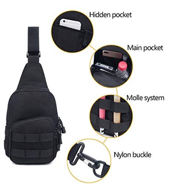 LGL Tactical Pouch 5 LGL Tactical Sling Bag Running Waist Packs - Outdoor Waterproof Tactical Sports Bag Waist Bag Utility Magazine Pouch Riding Pockets Cross Body Bags Hunting Bags Tool Pouch Bag Mini Utility Pouch