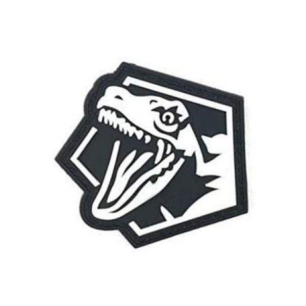 PVC PATCH Airsoft Morale Patch 2 Tyrannosaurus T-Rex Dinosaur Military Hook Loop Tactics Morale PVC Patch (color3)