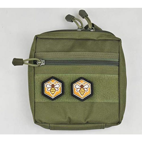 JFFCE Airsoft Morale Patch 3 Great Originality Morale Patch Full Embroidery Military Patch for Caps,Bags,Backpacks,Clothes,Tactical Vest,Military Uniforms (Bee)