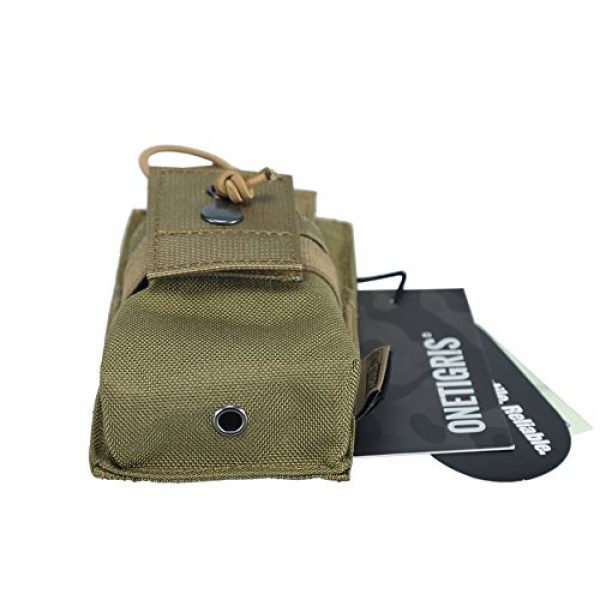 OneTigris Tactical Pouch 5 OneTigris MOLLE Radio Holder Tactical Cordura Nylon Short Radio Pouch for BaoFeng UV-5R/UV-82