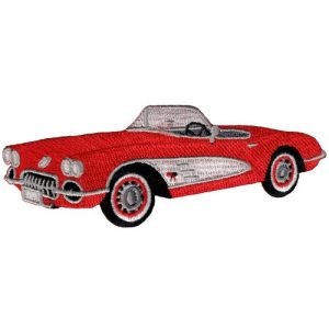 Cypress Collectibles Embroidered Patches Airsoft Morale Patch 1 Red Convertible Car Patch Embroidered Iron-On Automobile