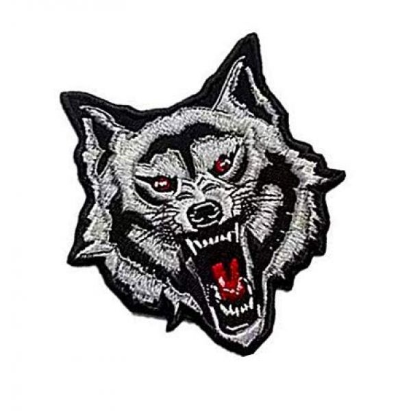 Embroidery Patch Airsoft Morale Patch 2 Grey Arctic Wild Lone Wolf Patch Military Hook Loop Tactics Morale Embroidered Patch