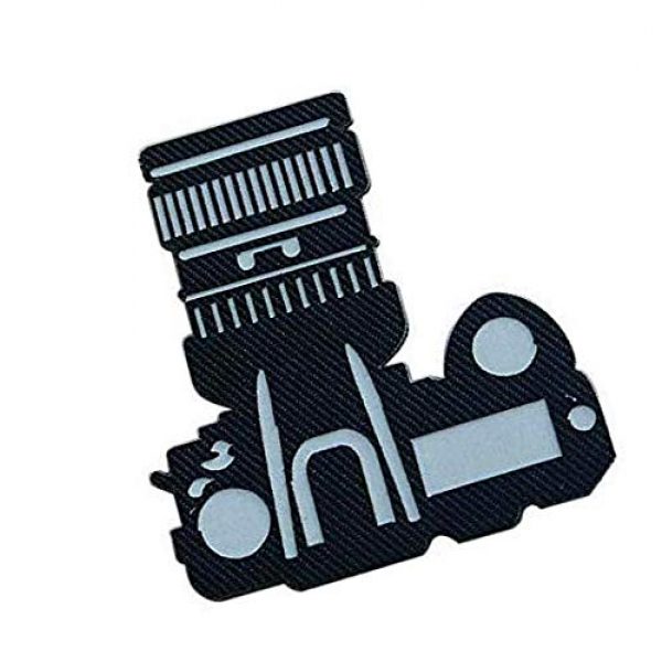 Embroidery Patch Airsoft Morale Patch 2 Camera Photographer Military Hook Loop Tactics Morale Luminous Reflective Patch