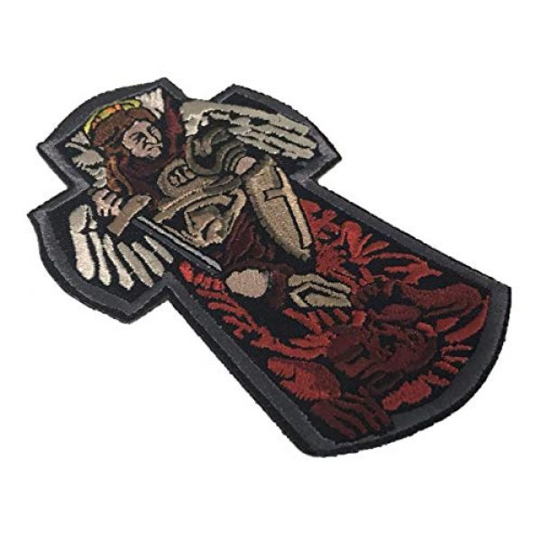 F-Bomb Morale Gear Airsoft Morale Patch 2 St. Michael The Archangel - 100% Embroidered Morale Patch with Hook and Loop Backing