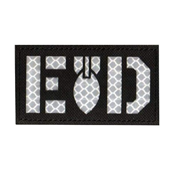 Embroidered Patch Airsoft Morale Patch 3 3pc EOD Infrared Reflective IR Special Forces 3D Tactical Patch Military Embroidered Morale Tags Badge Embroidered Patch DIY Applique Shoulder Patch Embroidery Gift Patch