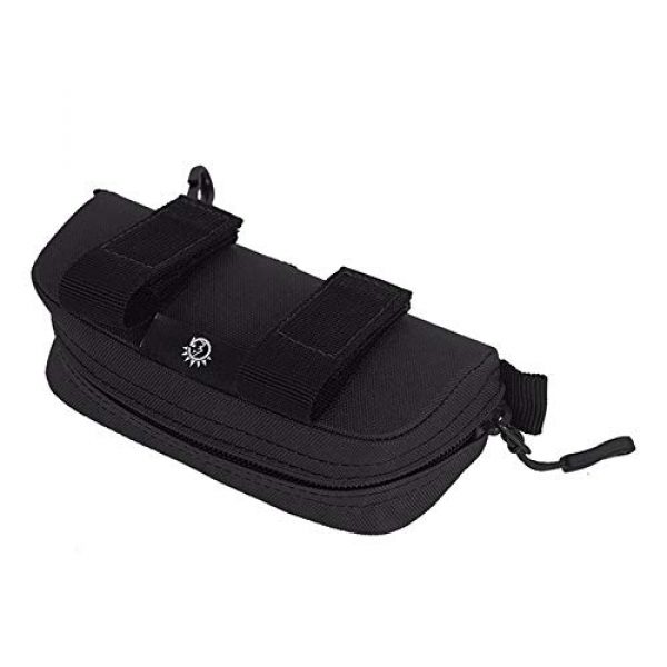 Huenco Tactical Pouch 1 Tactical Molle Sunglasses Case Portable Anti-Shock Clamshell Carry Eyeglasses Hard Case Outdoor Hunting Goggle Mag Pouch