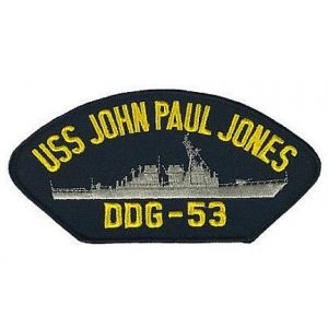 Embroidery Patch Airsoft Morale Patch 1 USS John Paul Jones DDG-53 Military Hook Loop Tactics Morale Embroidered Patch
