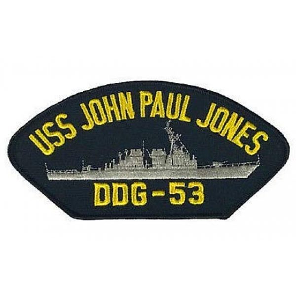 Embroidery Patch Airsoft Morale Patch 1 USS John Paul Jones DDG-53 Military Hook Loop Tactics Morale Embroidered Patch