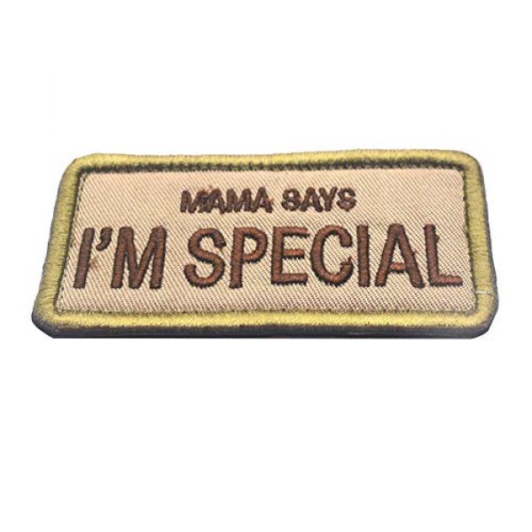 CREATOR Airsoft Morale Patch 1 Mama Says I'm Special Tactical Patch Military Embroidered Hook & Loop Patch for Men, Children and Pets