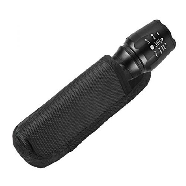 abcGoodefg Tactical Pouch 2 abcGoodefg Tactical Flashlight Holster for Duty Belt Long Clip-On Flashlight Holder Pouch Compact Torch Handheld LED Flashlight Carrier Case, Black 1 Pack