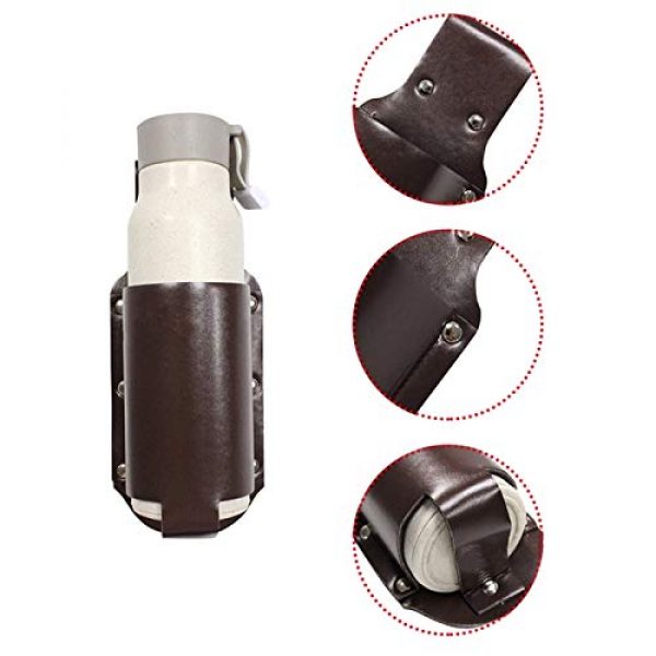Liveday Tactical Pouch 6 Liveday Beer Bottle Holster Holder Portable PU Leather Hands Free for Camping Drinks