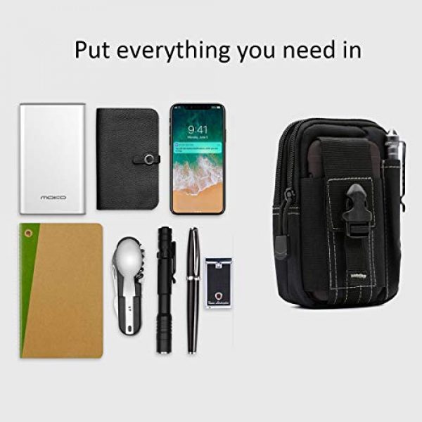 Military Ba Tactical Pouch 4 Military Ba Universal Outdoor Waist Bag, Tactical EDC Molle Pouch Camping Trekking Belt Purse Fit 6.5" Phone, Huawei P30/P30 Pro