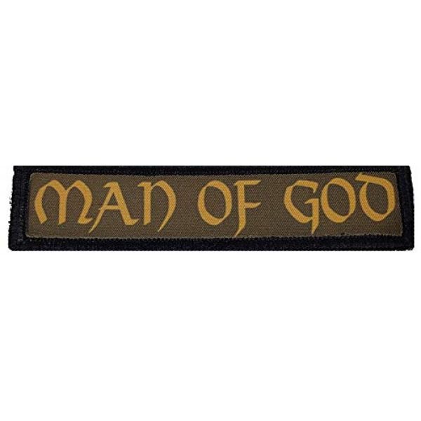 RedheadedTshirts Airsoft Morale Patch 1 1x4 Man of God Morale Tactical Military Patch Made in The USA