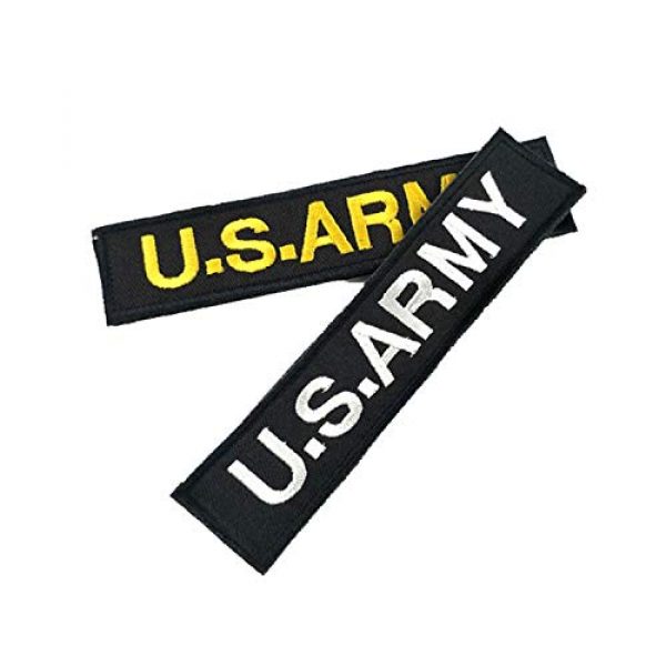 Acbell Airsoft Morale Patch 3 2 Piece Military Tactical Morale Patch U.S.Army DIY Cloth Patches 5.31" x 1.18" Hook & Loop Embroidered Badges