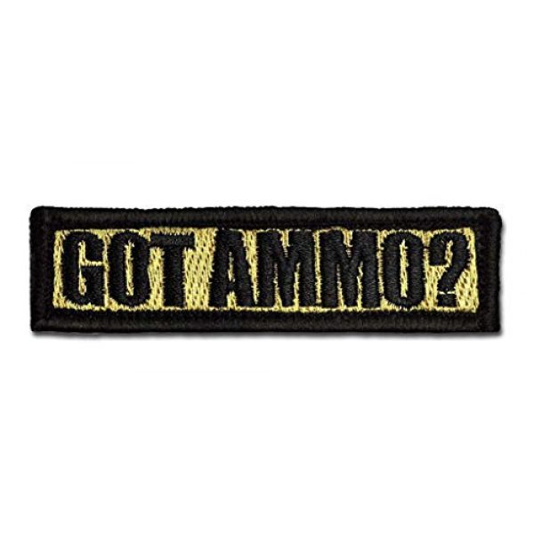 BASTION Airsoft Morale Patch 1 BASTION Morale Patches (Got Ammo, Tan) | 3D Embroidered Patches with Hook & Loop Fastener Backing | Well-Made Clean Stitching | Military Patches Ideal for Tactical Bag, Hats & Vest