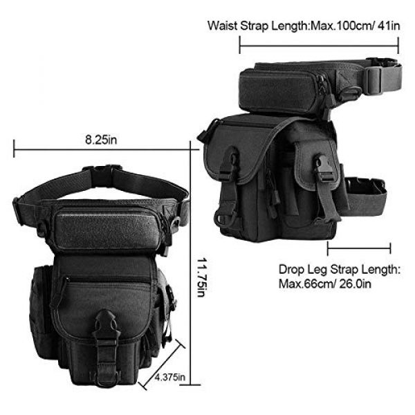 Gexgune Tactical Pouch 4 Gexgune 1000D Outdoor Tactical Drop Leg Bag Pouch Military Waist Belt Pack Thigh Packs Tool Bags for Motorcycle Bike Cycling Hiking