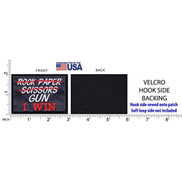 Tactical Patch Works Airsoft Morale Patch 5 Rock Paper Scissors Gun I Win Patch