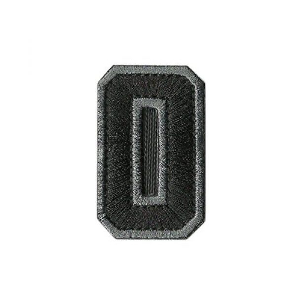 Gadsden and Culpeper Airsoft Morale Patch 3 Tactical Numbers Patches - Silver/Black
