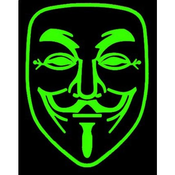 Tactical PVC Patch Airsoft Morale Patch 2 Noctilucous Anonymous V for Vendetta Morale Military Patch 3D PVC Rubber Tactical Rubber Hook Patch (color1)