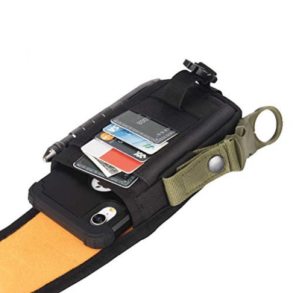 IronSeals Tactical Pouch 4 IronSeals Tactical Cell Phone Holster Pouch & Adjustable Interphone Storage Bag for Two Ways Walkie-Talkie