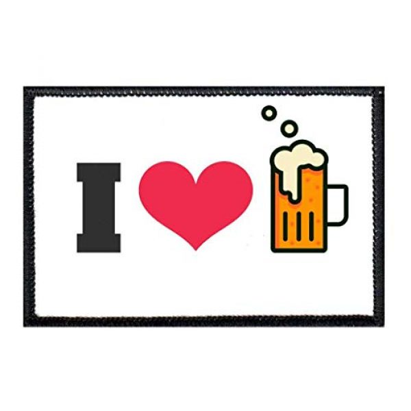 P PULLPATCH Airsoft Morale Patch 1 I Love Beer Morale Patch | Hook and Loop Attach for Hats, Jeans, Vest, Coat | 2x3 in | by Pull Patch
