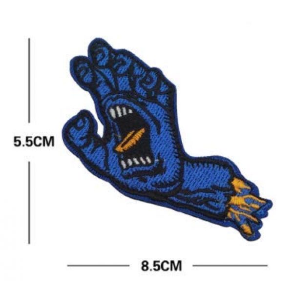 Tactical Embroidery Patch Airsoft Morale Patch 2 Christmas Screaming Demons Tactical Embroidery Patch Hook & Loop Morale Patch Military Patch for Clothing Accessory Backpack Armband (2pcs)