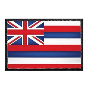 P PULLPATCH Airsoft Morale Patch 1 Hawaii State Flag - Color Morale Patch | Hook and Loop Attach for Hats, Jeans, Vest, Coat | 2x3 in | by Pull Patch