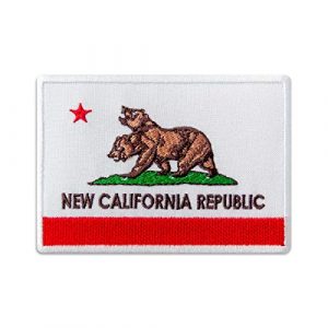 Embrosoft Airsoft Morale Patch 1 Fallout Patch - New California Republic Flag - Embroidered Patches Iron On, 4 x 2.8 inches