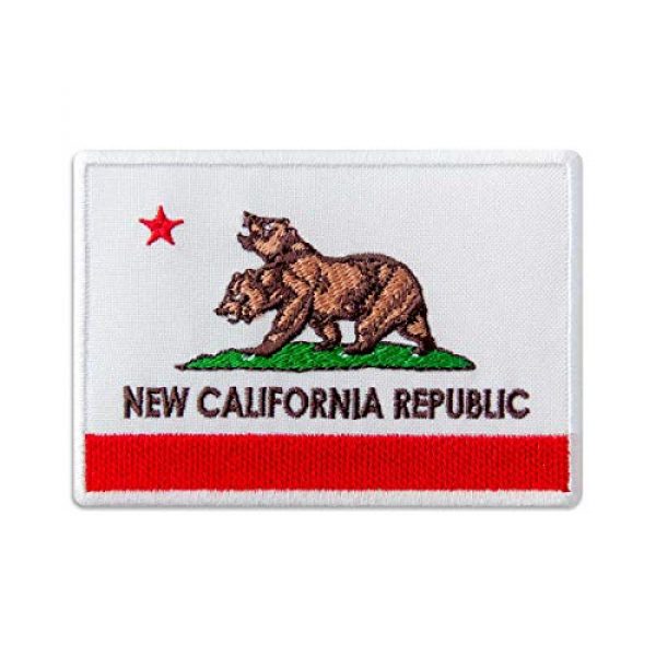Embrosoft Airsoft Morale Patch 1 Fallout Patch - New California Republic Flag - Embroidered Patches Iron On, 4 x 2.8 inches