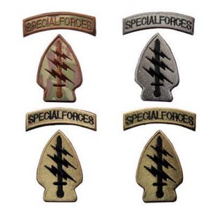 Tactical Embroidery Patch Airsoft Morale Patch 1 Spacial Forces Tab Command SSI Tactical Embroidery Patch Hook & Loop Morale Patch Military Patch for Clothing Accessory Backpack Armband (4pcs)