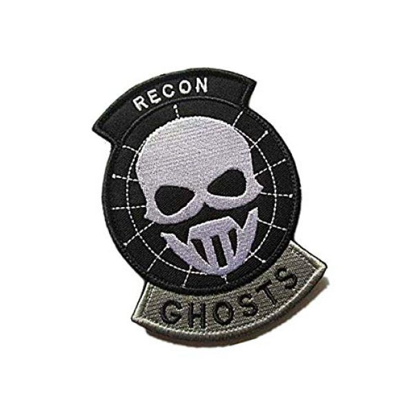 Embroidery Patch Airsoft Morale Patch 2 US Recon Ghosts Military Hook Loop Tactics Morale Embroidered Patch (color3)