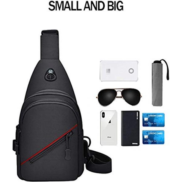 ACOMOO Tactical Backpack 6 ACOMOO Tactical Sling Bag One Strap Crossbody Mini Shoulder Backpack Black2