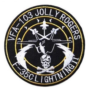 Tactical Embroidery Patch Airsoft Morale Patch 1 Navy VFA-103 Fighter Attack Squadron F-35C Embroidery Patch Military Tactical Morale Patch Badges Emblem Applique Hook Patches for Clothes Backpack Accessories