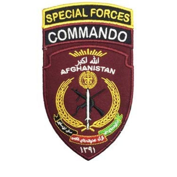 Tactical Embroidery Patch Airsoft Morale Patch 1 Afghanistan Special Forces Commando Embroidery Patch Military Tactical Morale Patch Badges Emblem Applique Hook Patches for Clothes Backpack Accessories