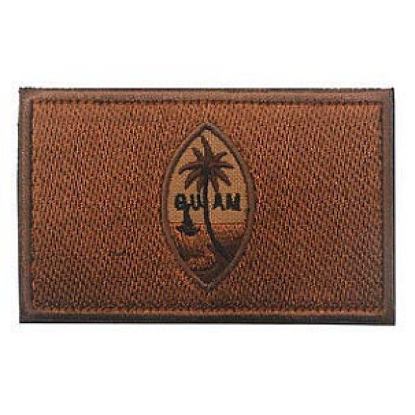 Embroidery Patch Airsoft Morale Patch 1 Guam Flag Patch Military Hook Loop Tactics Morale Embroidered Patch (color1)