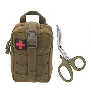 ASATechmed Tactical Pouch 7 ASATechmed Tactical Military MOLLE EMT First Aid IFAK Utility Medical Pouch Plus Free Matching Color EMT Shears Ideal Gift for First Responder, EMT, Paramedics, Soldiers, Police and Many More