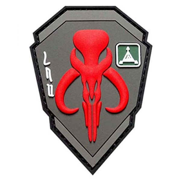 Miltacusa Airsoft Morale Patch 1 Mandalorian Bounty Hunter Boba Fett Patch (Velcro Brand" Fastener - 3D-PVC Rubber-MTB4)